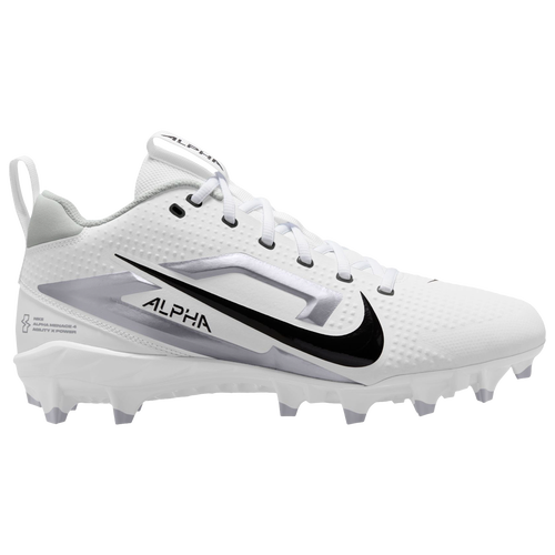 

Nike Mens Nike Alpha Menace 4 Varsity - Mens Football Shoes Black/White/Grey Size 10.0