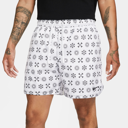 

Nike Mens Nike NSW Monogram Flow Woven Shorts - Mens White/White/Black Size XL