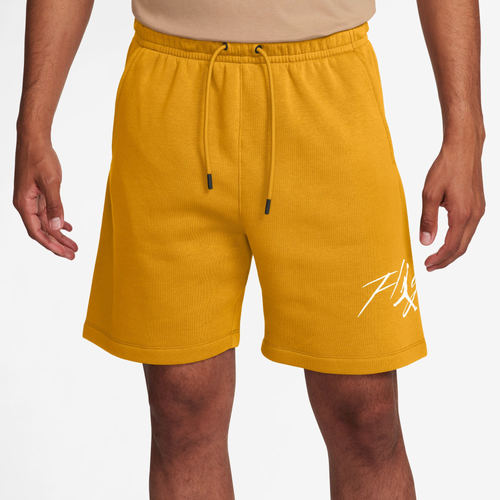 

Jordan Mens Jordan Essential Fleece HBR Shorts - Mens Yellow Ochre/White Size XXL