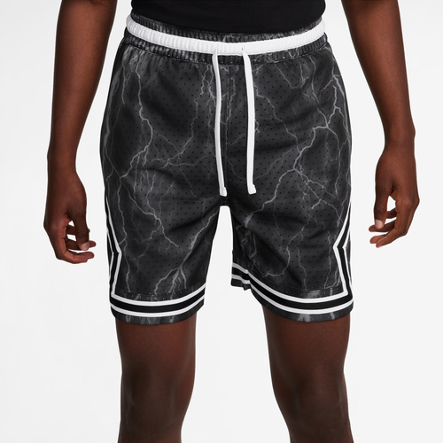 

Jordan Mens Jordan Dri-FIT Sport AOP Diamond Shorts - Mens Black/White/White Size L