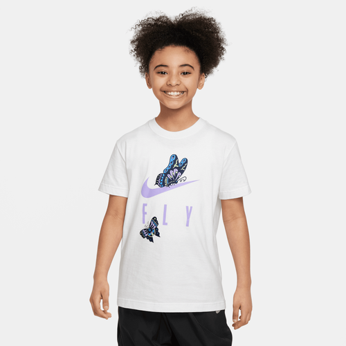 

Girls Nike Nike NSW Boy Fly T-Shirt - Girls' Grade School White/White Size L