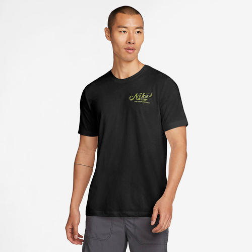 

Nike Mens Nike Dri-Fit 3MO Slub GFX T-Shirt - Mens Black/White Size L