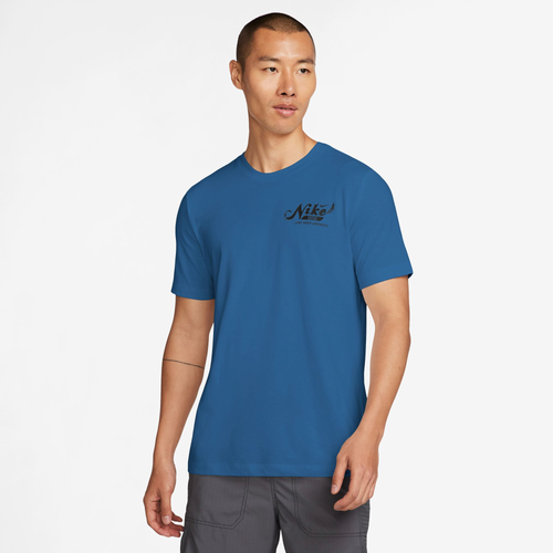 

Nike Mens Nike Dri-Fit 3MO Slub GFX T-Shirt - Mens Court/Yellow Size S