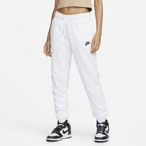 

Nike Womens Nike NSW Club Fleece MR Pants - Womens Black/White Size M
