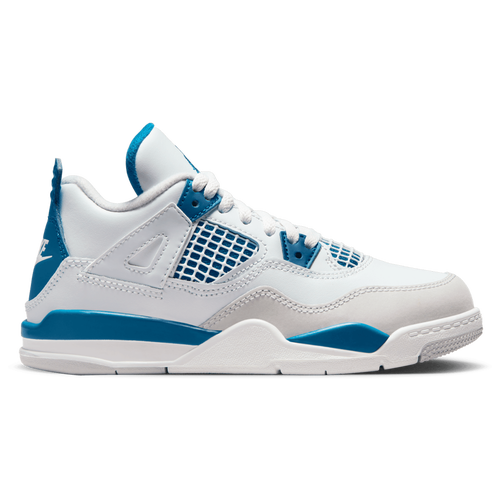 

Jordan Boys Jordan Retro 4 - Boys' Preschool Basketball Shoes Off White/Military Blue/Neutral Grey Size 12.5