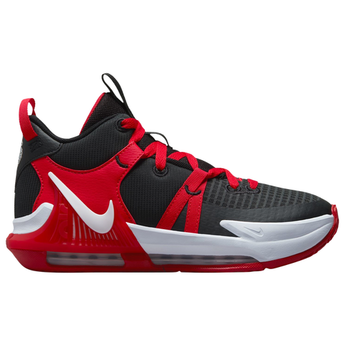 

Boys Nike Nike LeBron Witness VII - Boys' Grade School Basketball Shoe University Red/Black Size 06.0