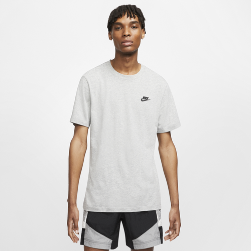 

Nike Mens Nike NSW Club Short Sleeve T-Shirt - Mens Dark Grey Heather/Black Size S