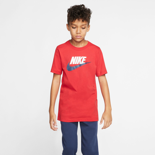 

Nike Boys Nike NSW Futura Icon TD T-Shirt - Boys' Grade School University Red/Midnight Navy/White Size L