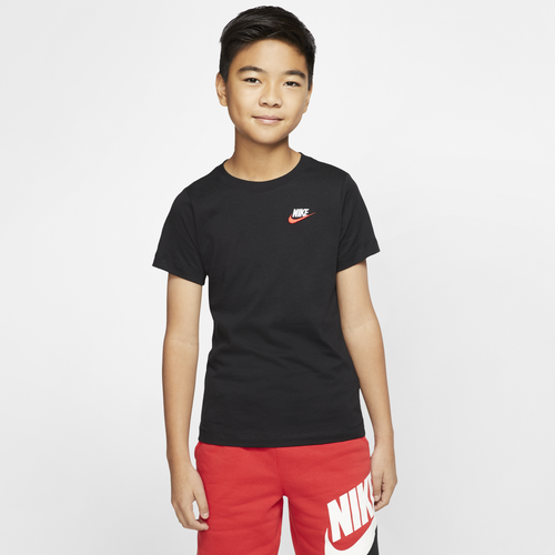 

Nike Boys Nike NSW Futura T-Shirt - Boys' Grade School Black/Red Size XL