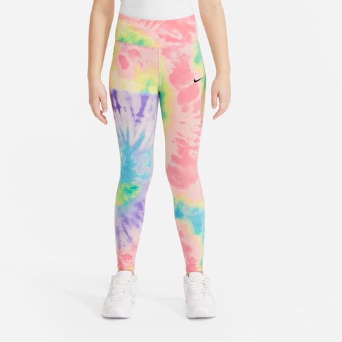 

Girls Nike Nike Favorites Tie Dye Leggings - Girls' Grade School Multicolor/Arctic Punch Size L