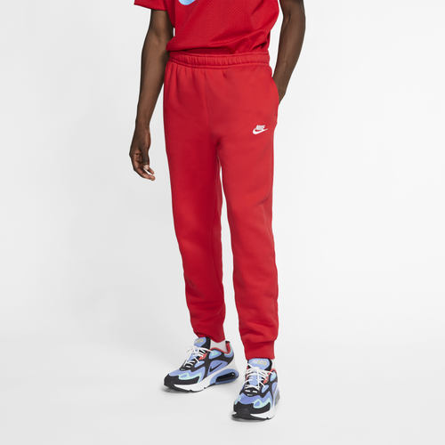 

Nike Mens Nike Club Joggers - Mens White/University Red Size XL