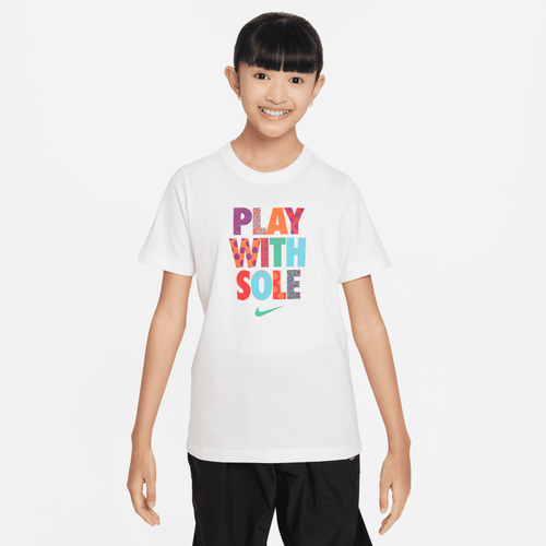 

Boys Nike Nike Attitude T-Shirt - Boys' Grade School White/Multi Size L