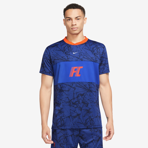

Nike Mens Nike FC Short Sleeve Jersey - Mens Deep Royal/Hyper Blue Size S