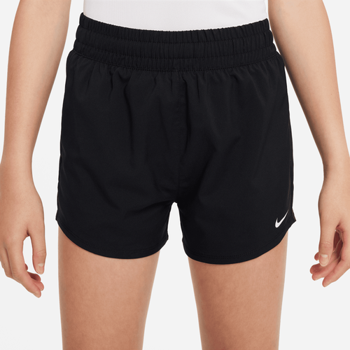 

Girls Nike Nike Dri-FIT One Woven HR Shorts - Girls' Grade School White/Black Size M