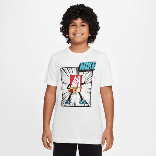 

Nike Boys Nike NSW Brand Mark Boxy T-Shirt - Boys' Grade School White Size L