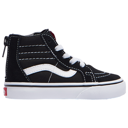 

Boys Vans Vans SK8-Hi Zip - Boys' Toddler Skate Shoe Black/True White Size 05.0