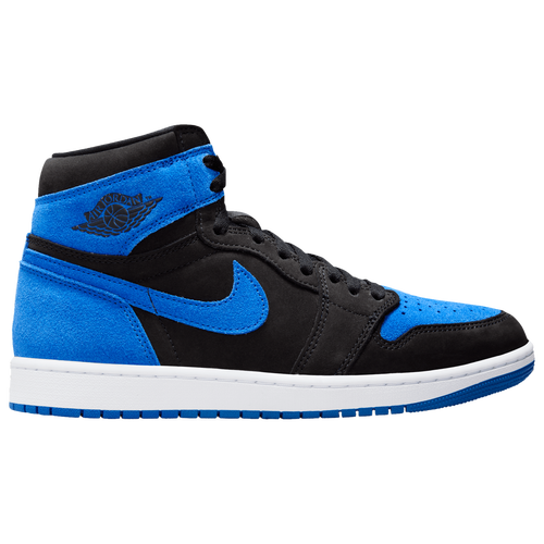 

Jordan Mens Jordan Retro 1 Hi OG RMSTD - Mens Basketball Shoes Black/Blue/Black Size 10.0