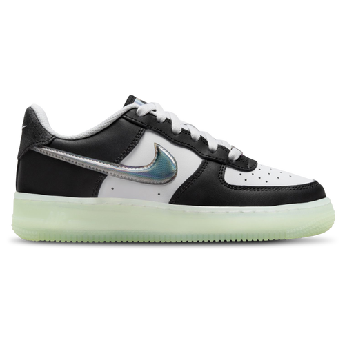 

Nike Girls Nike Air Force 1 LV8 2 - Girls' Grade School Basketball Shoes White/Black/Vapor Green Size 7.0