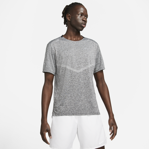 

Nike Mens Nike Dri-Fit Rise 365 Short Sleeve T-Shirt - Mens Reflective Silver/Black Size M