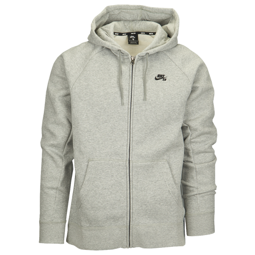 Nike SB Icon Full Zip Hoodie - Men's - Grey / Grey