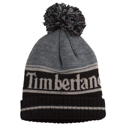 Timberland Pom Knit Beanie - Boys' Toddler - Grey / Black