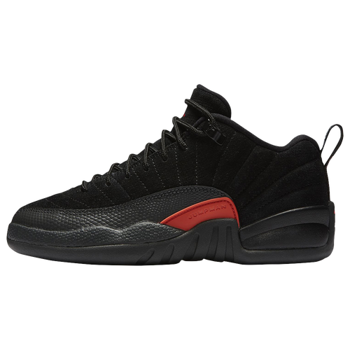 Jordan Retro 12 Low - Boys' Grade School - Black / Orange