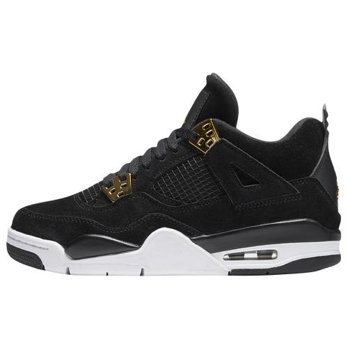 Jordan Retro 4 - Boys' Grade School - Black / Gold