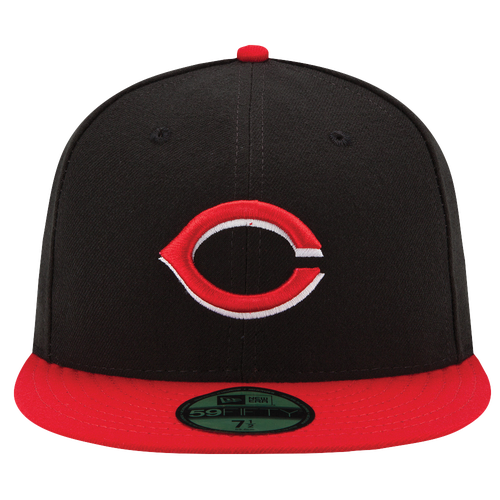 New Era MLB 59Fifty Authentic Cap - Men's - Cincinnati Reds - Black / Red
