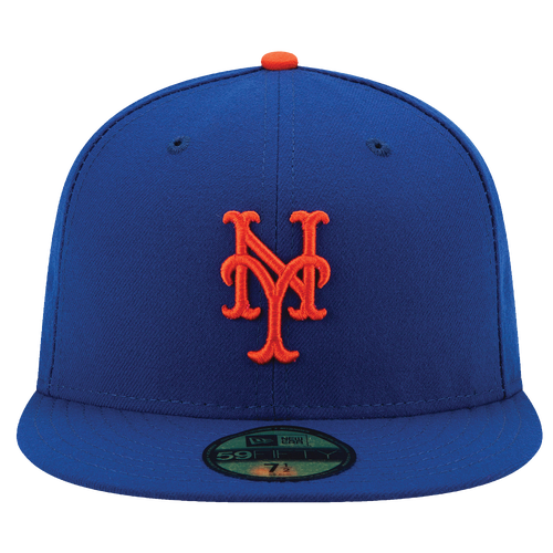 New Era MLB 59Fifty Authentic Cap - Men's - New York Mets - Blue / Orange