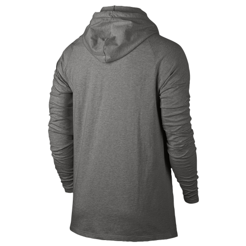 Jordan 23 True Long Sleeve Hooded Top - Men's - Grey / Grey