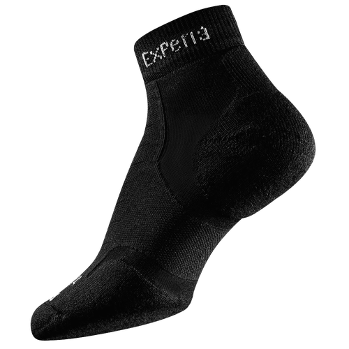 Thorlo Cushioned Heel Mini-Crew Running Socks - All Black / Black