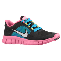 Nike Free Run 3 - Girls' Grade School - Black / Pink