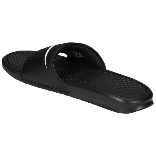 Nike Benassi Swoosh Slide - Men's - Black / White