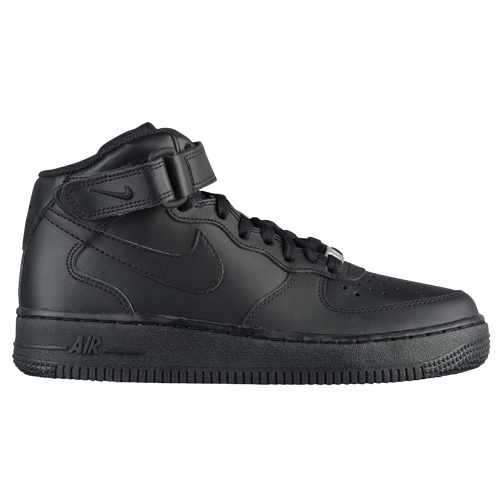 Nike Air Force 1 Mid - Boys' Grade School - All Black / Black