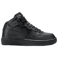 Nike Air Force 1 Mid - Boys' Preschool - All Black / Black