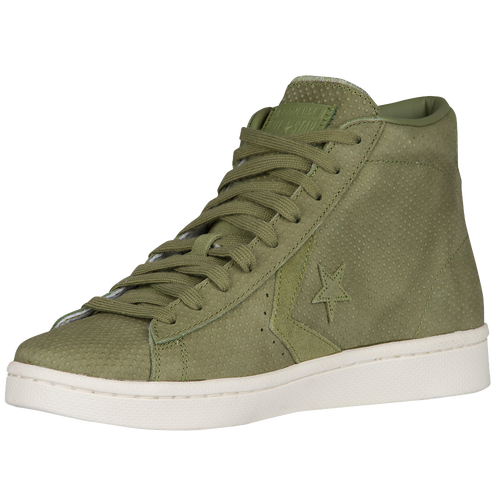 Converse Pro Leather 76 Mid - Men's - Olive Green / Off-White