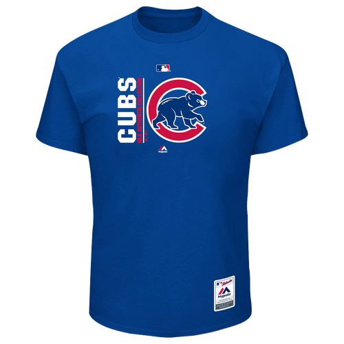 Majestic MLB On field Team T-Shirt - Men's - Chicago Cubs - Blue / White