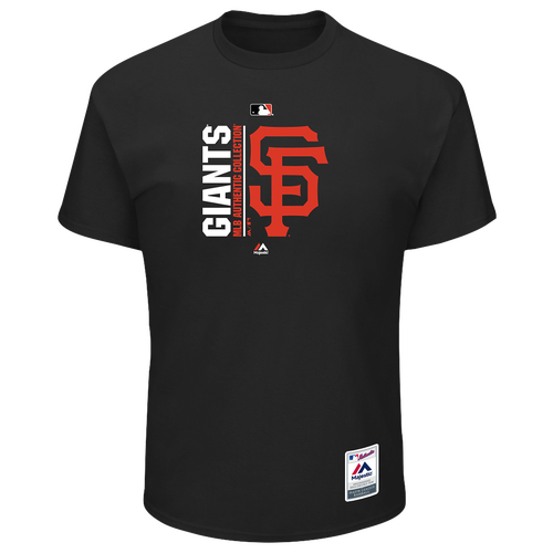 Majestic MLB On field Team T-Shirt - Men's - San Francisco Giants - Black / Orange