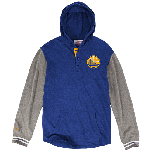 Mitchell & Ness NBA Mid-Season Lightweight Hoodie - Men's - Golden State Warriors - Blue / Grey