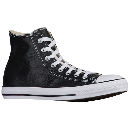 Converse All Star Leather Hi - Men's - Black / White