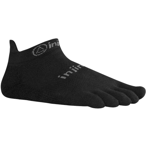 Injinji Lightweight No Show Toe Socks - Black / Grey
