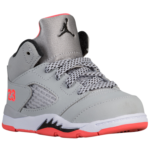 Jordan Retro 5 Girls' Toddler Basketball Shoes Black/Bright