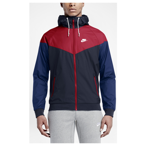 Nike Windrunner Jacket - Men's - Navy / Red