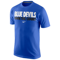 Nike College Own The Court T-Shirt - Men's - Duke Blue Devils - Blue / White