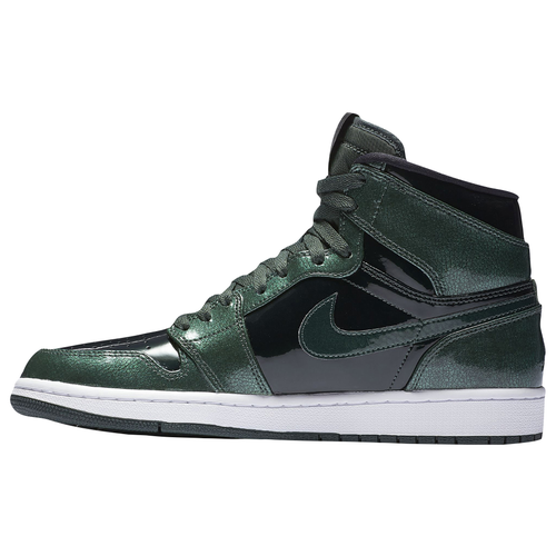 Jordan AJ 1 High - Men's - Dark Green / Black