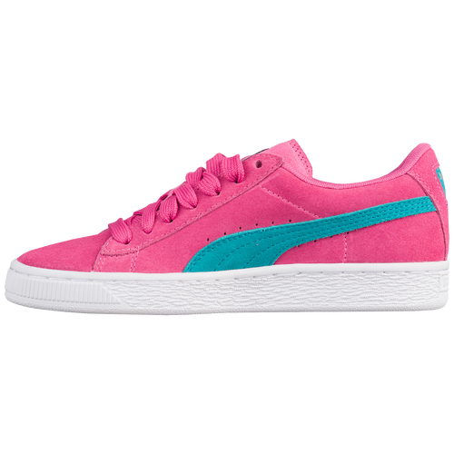 PUMA Suede Classic - Girls' Grade School - Pink / Light Blue