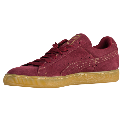 PUMA Suede Classic - Men's - Basketball - Shoes - Team Burgundy/Metallic Gold