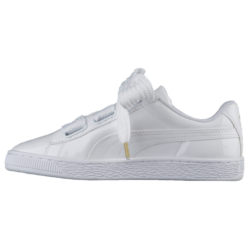 PUMA Basket Heart - Women's - All White / White