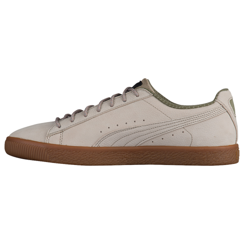 PUMA Clyde - Men's - Off-White / Olive Green