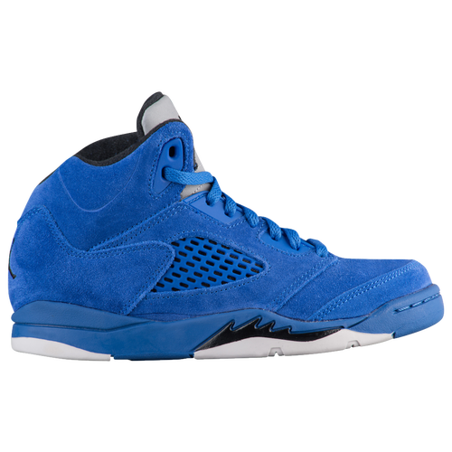 Jordan Retro 5 Boys' Preschool Basketball Shoes Game Royal/Black